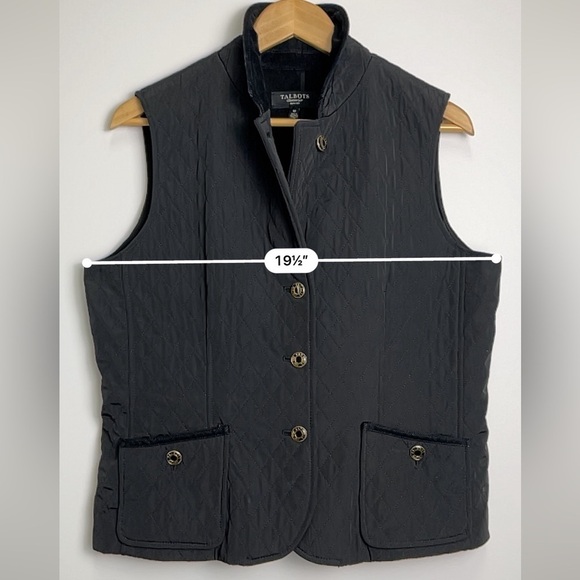 Talbots Quilted Vest Lightweight Equestrian Black Sz M - Picture 11 of 17